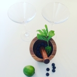 My Favorite Blueberry Lime Mint Martinis...